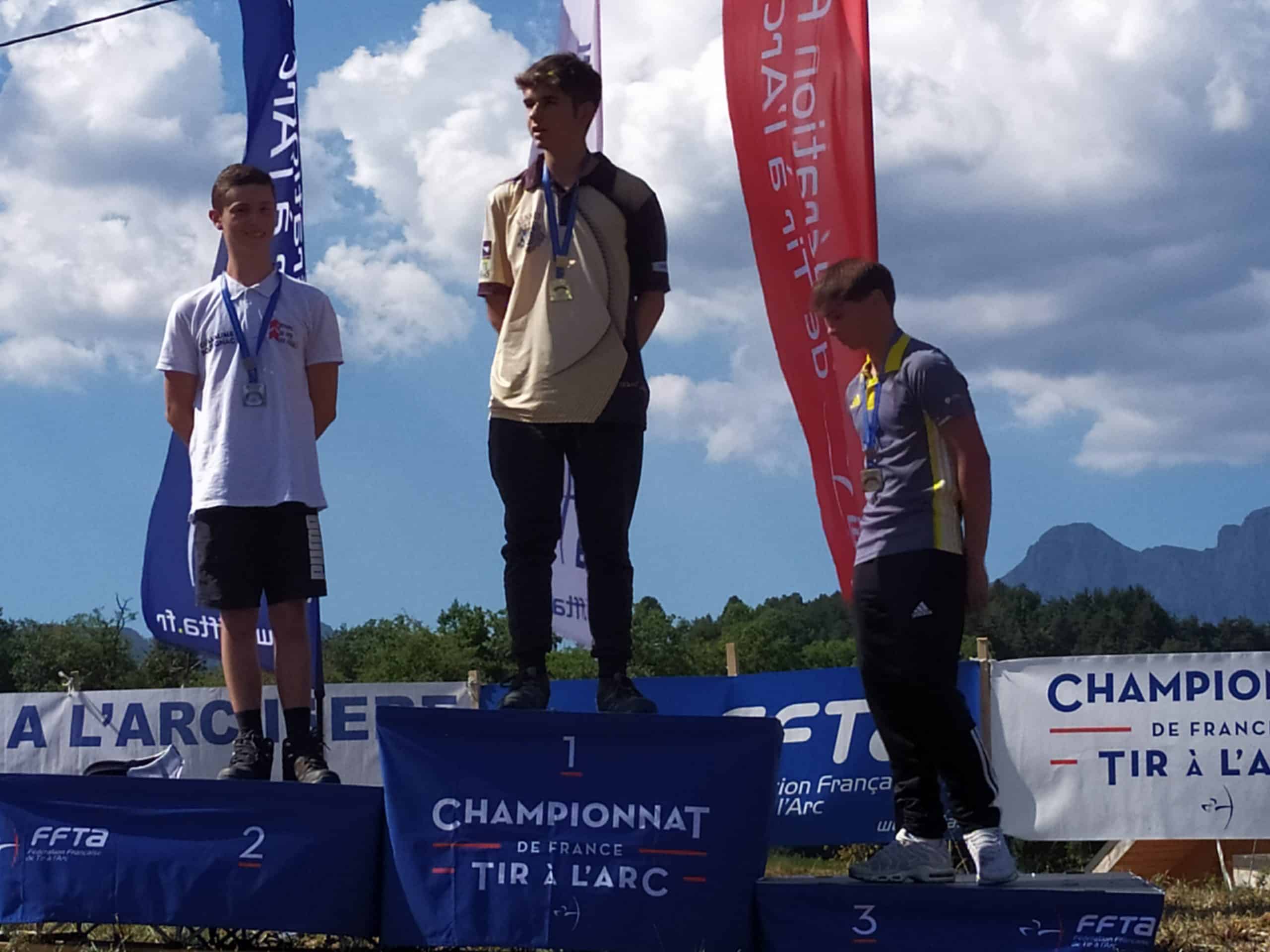Podium Championnat de France Tir en Campagne 2022 U18